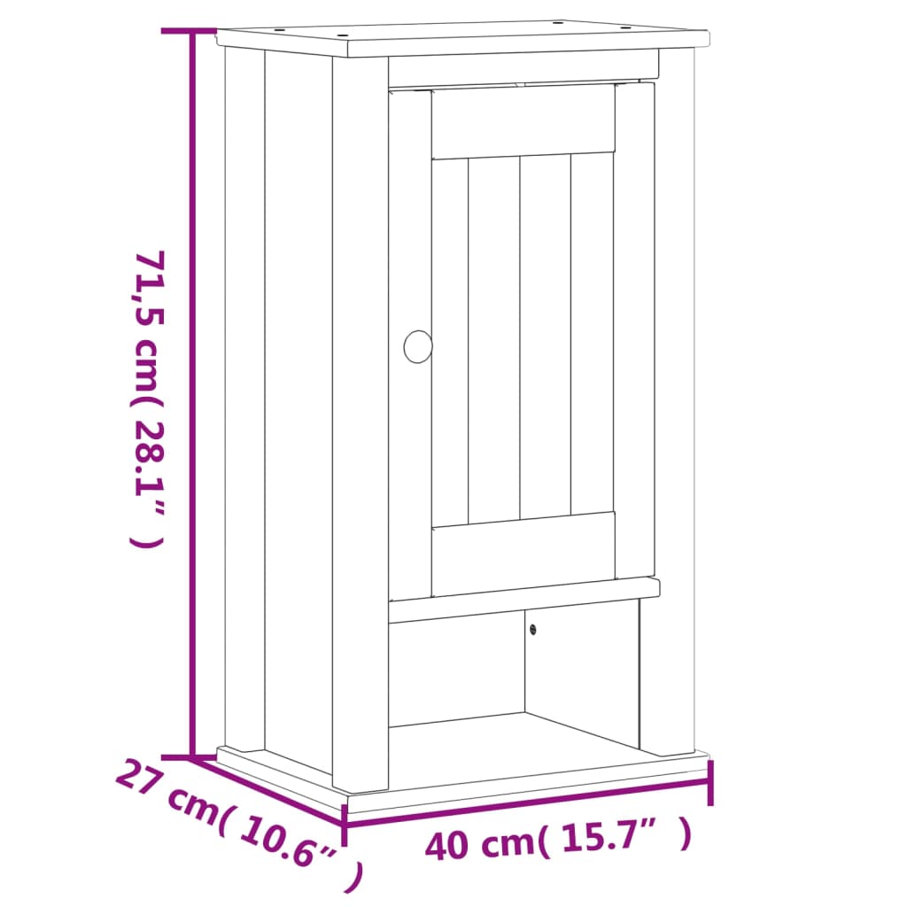 Set Mobili da Bagno 4 pz BERG Bianco in Legno Massello di Pino | homemem39