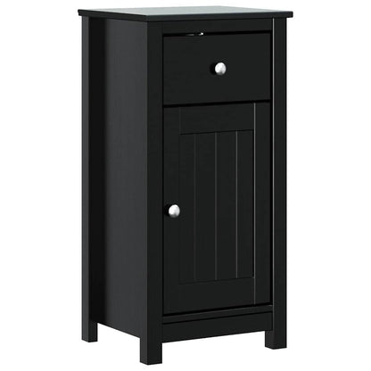 Set Mobili da Bagno 4 pz BERG Nero in Legno Massello di Pino | homemem39