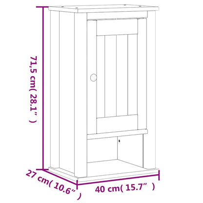 Set Mobili da Bagno 4 pz BERG Nero in Legno Massello di Pino | homemem39