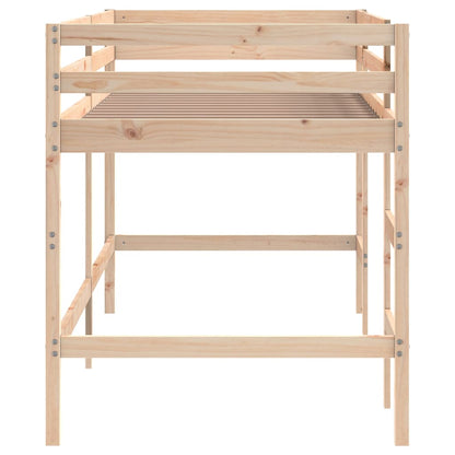 Letto Soppalco con Scala Bambini 80x200cm Massello Pino | homemem39