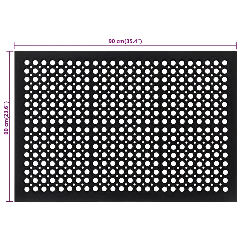 Zerbino Rettangolare 60x90 cm in Gomma