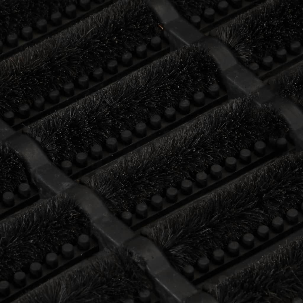 Zerbino Rettangolare 40x60 cm in Gomma e Fibra di Cocco - homemem39