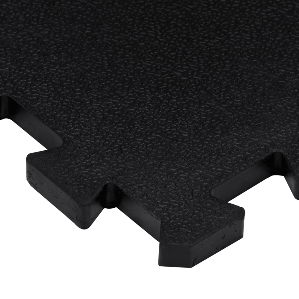 Piastrelle per Pavimenti in Gomma 9 pz Nere 16 mm 30x30 cm | homemem39