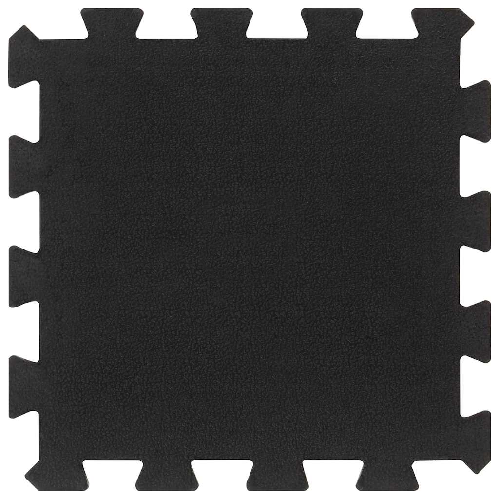 Piastrelle per Pavimenti in Gomma 16 pz Nere 16 mm 30x30 cm | homemem39