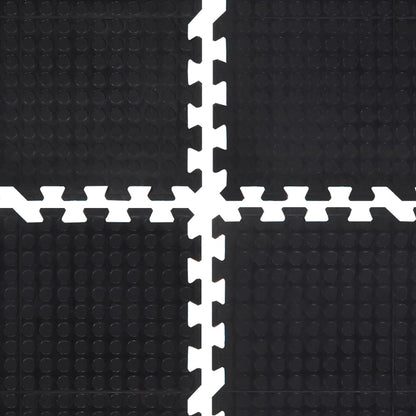 Piastrella per Pavimenti in Gomma Nera 12 mm 90x120 cm | homemem39
