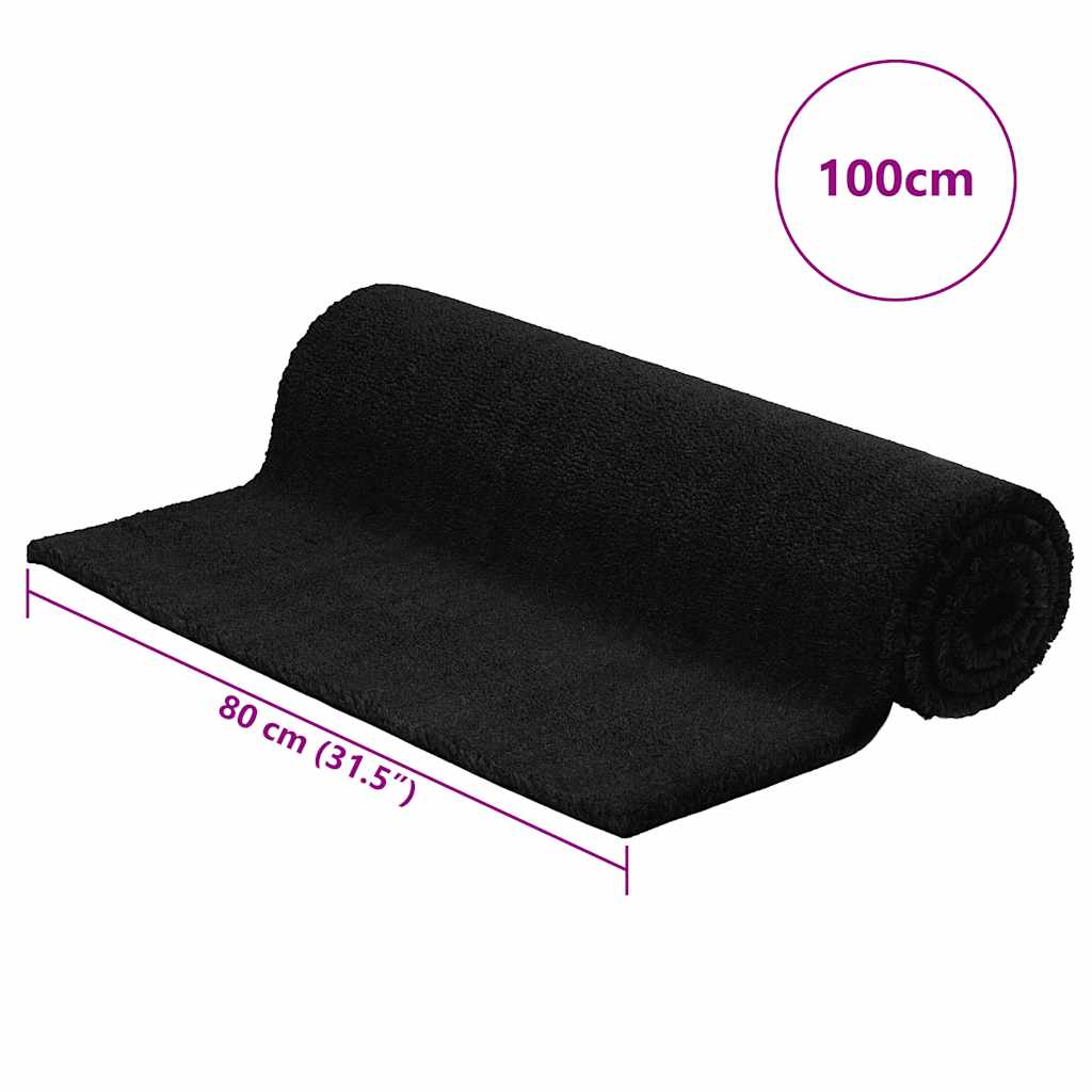 Zerbino Nero 80x100 cm Fibra di Cocco | homemem39