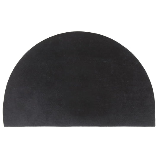 Zerbino Grigio Scuro Mezzo Rotondo 50x80 cm Fibra di Cocco