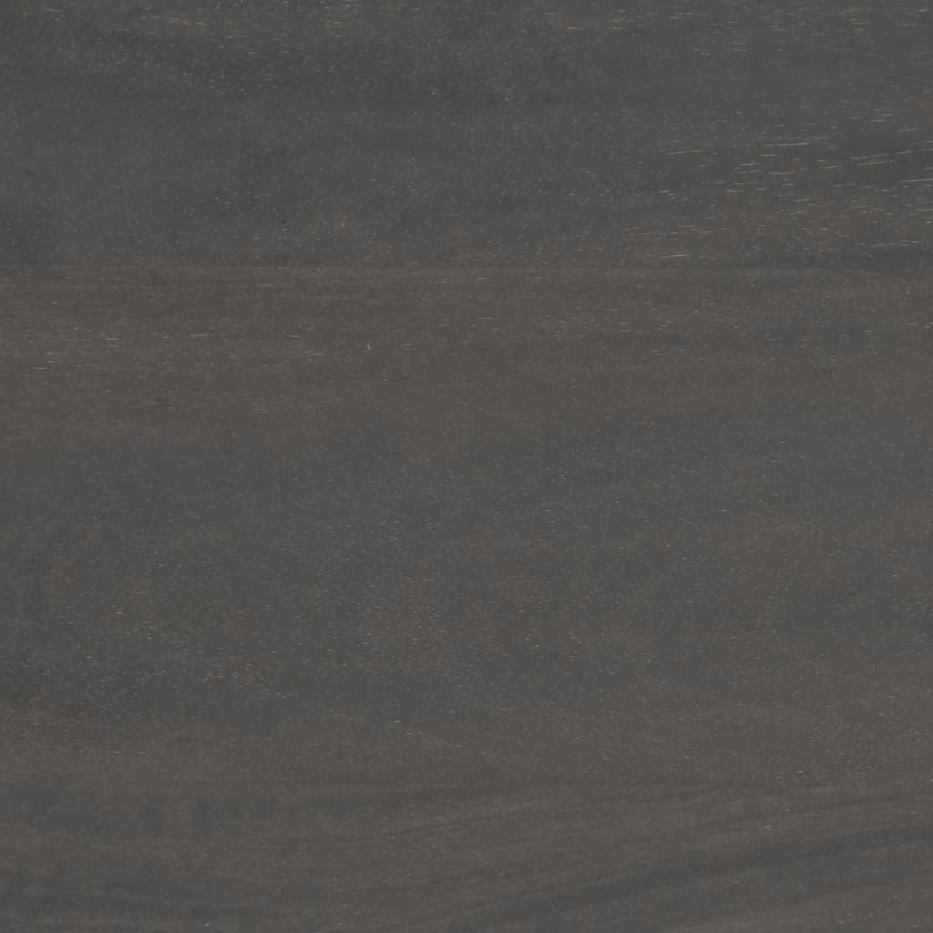 Credenza Bianco e Grigio 75x35x55 cm in Legno Massello di Mango