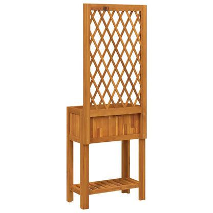 Fioriera con Traliccio e Ripiano 55x29,5x152 cm in Legno Acacia | homemem39