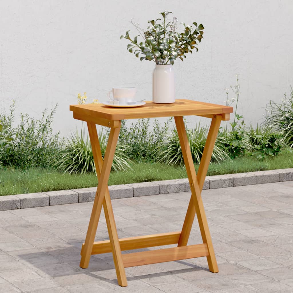 Tavolo da Giardino Pieghevole 50x36x60 cm Legno Massello Acacia | homemem39