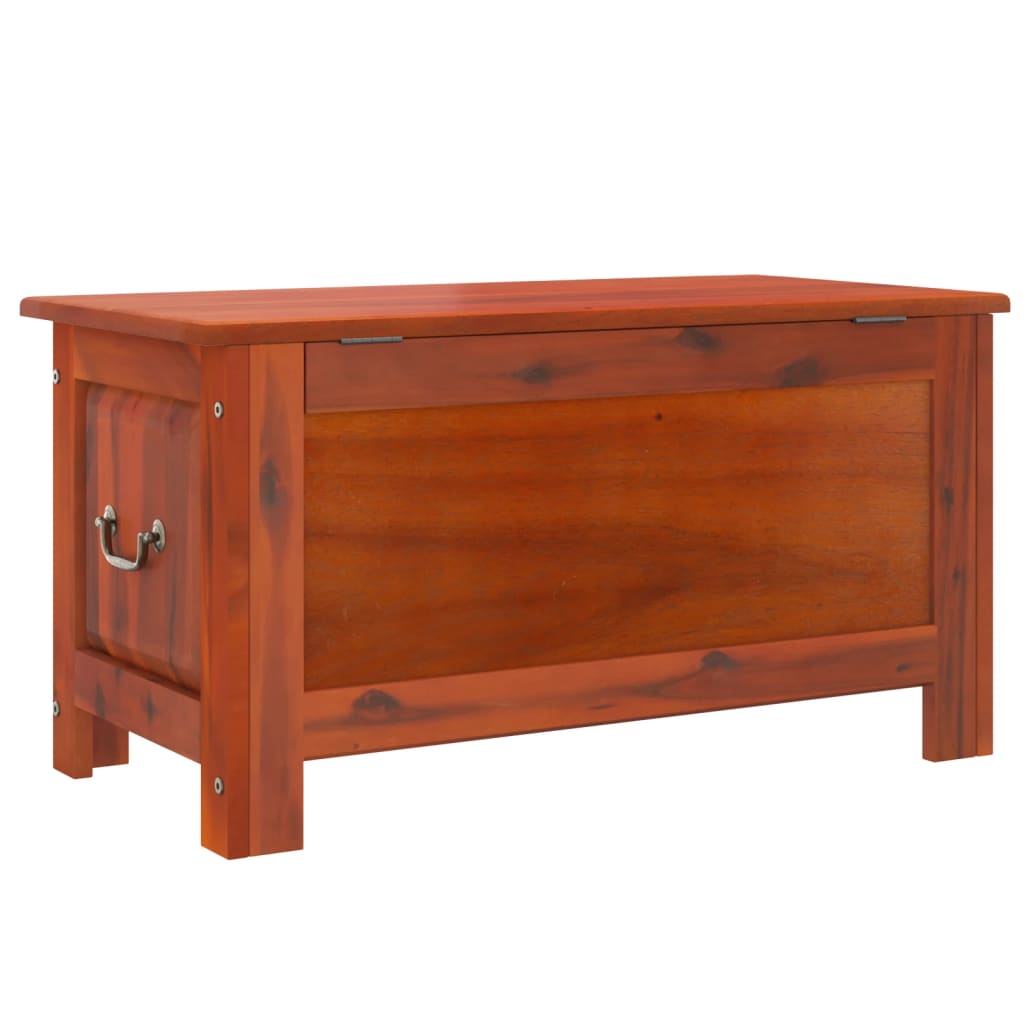 Cassapanca con Coperchio Marrone in Legno Massello di Acacia - homemem39