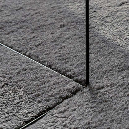 Tappeto a Pelo Corto HUARTE Morbido Lavabile Antracite 80x250cm