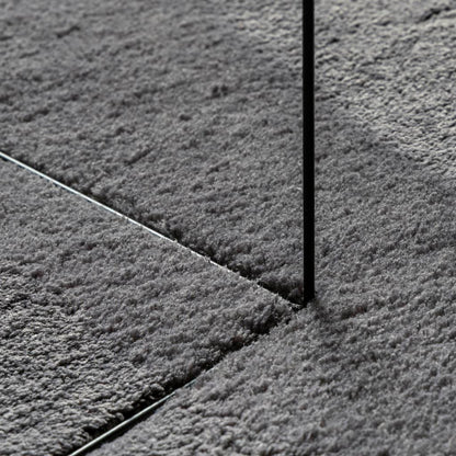 Tappeto Pelo Corto HUARTE Morbido Lavabile Antracite 100x200 cm