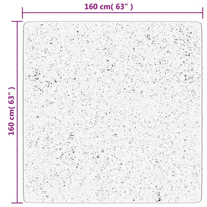 Tappeto Pelo Corto HUARTE Morbido Lavabile Antracite 160x160 cm