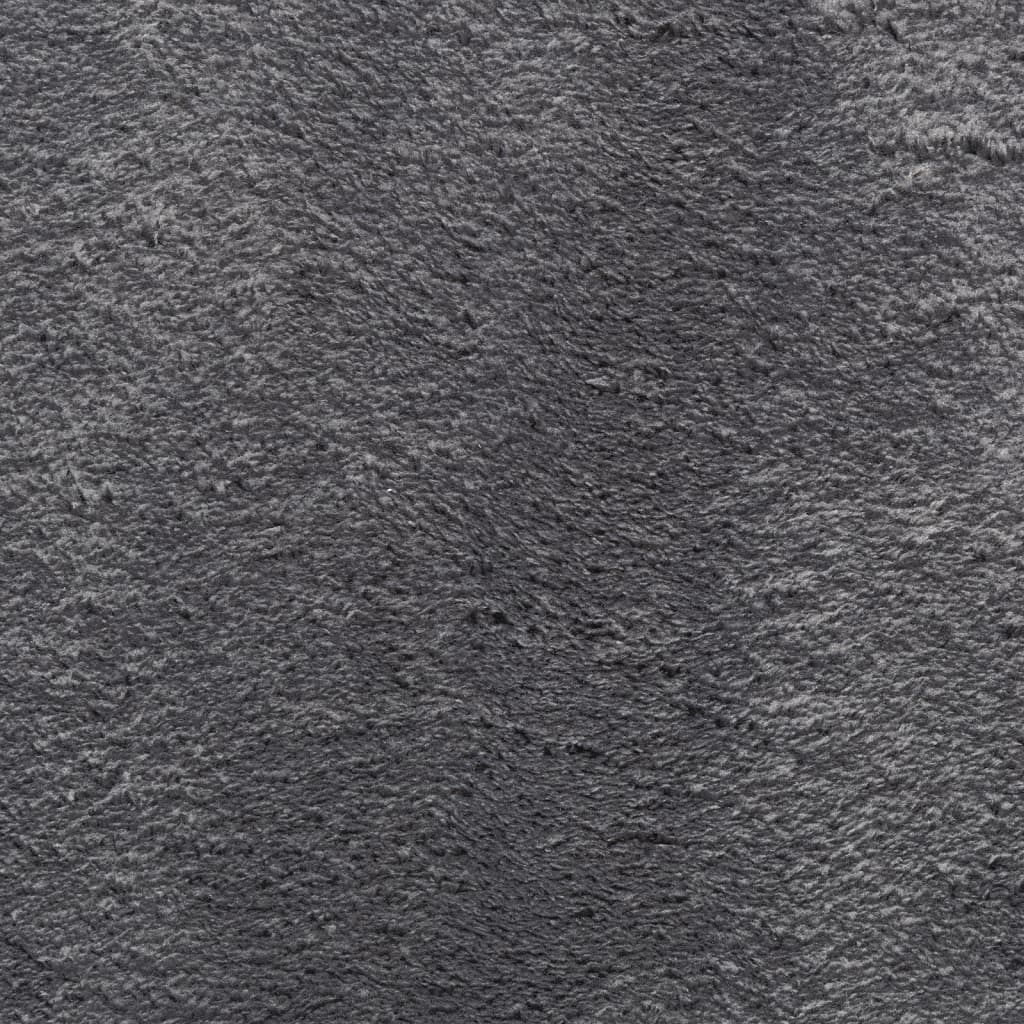 Tappeto Pelo Corto HUARTE Morbido Lavabile Antracite 240x340 cm | homemem39