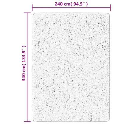 Tappeto Pelo Corto HUARTE Morbido Lavabile Antracite 240x340 cm | homemem39