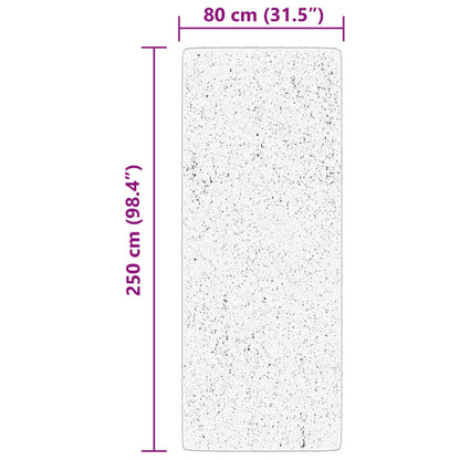 Tappeto a Pelo Corto HUARTE Morbido e Lavabile Beige 80x250 cm