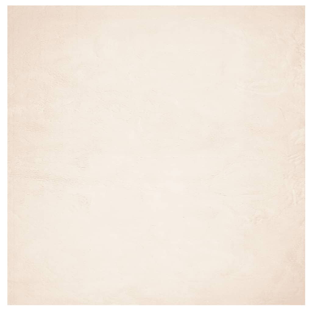 Tappeto a Pelo Corto HUARTE Morbido e Lavabile Beige 120x120 cm