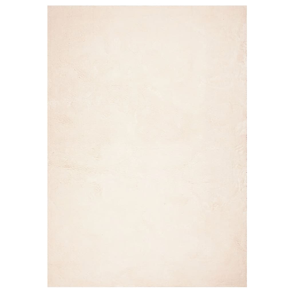 Tappeto a Pelo Corto HUARTE Morbido e Lavabile Beige 140x200 cm