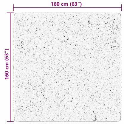 Tappeto a Pelo Corto HUARTE Morbido e Lavabile Beige 160x160 cm