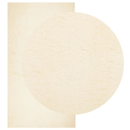 Tappeto a Pelo Corto HUARTE Morbido e Lavabile Crema 80x150 cm - homemem39