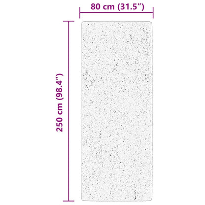 Tappeto a Pelo Corto HUARTE Morbido e Lavabile Crema 80x250 cm