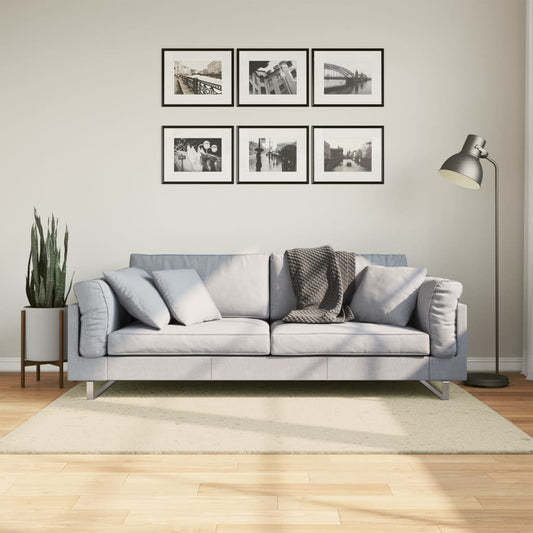 Tappeto a Pelo Corto HUARTE Morbido e Lavabile Crema 120x170 cm - homemem39