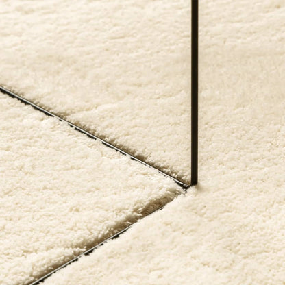 Tappeto a Pelo Corto HUARTE Morbido e Lavabile Crema 140x200 cm - homemem39