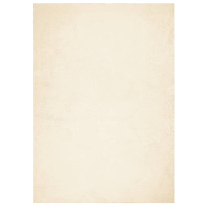 Tappeto a Pelo Corto HUARTE Morbido e Lavabile Crema 160x230 cm