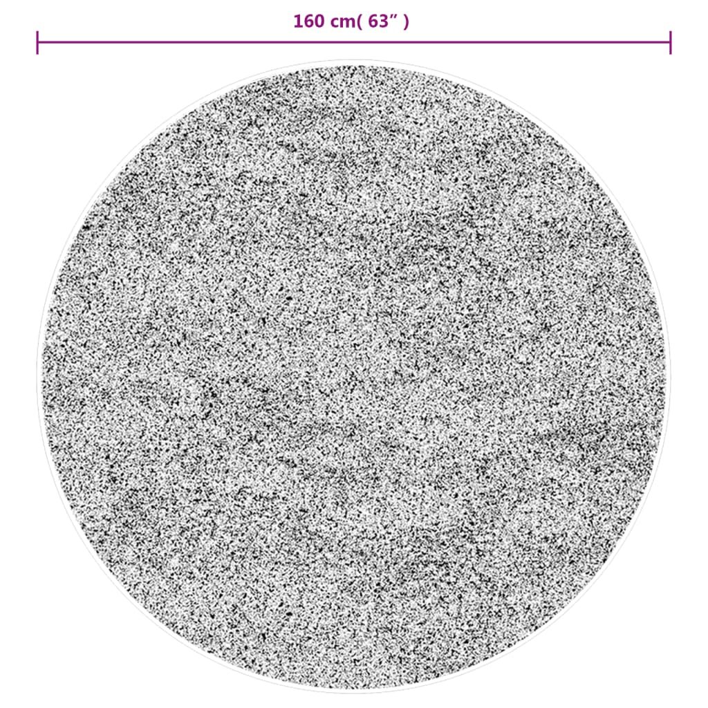 Tappeto a Pelo Corto HUARTE Morbido e Lavabile Crema Ø 160 cm
