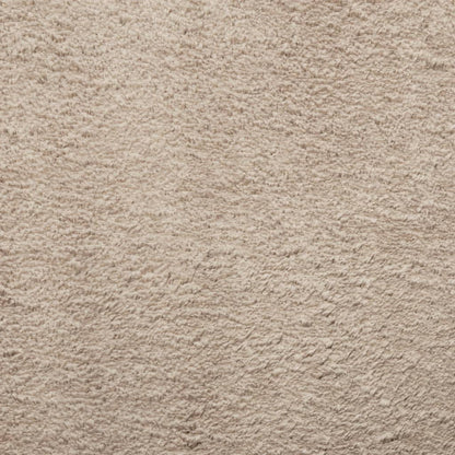 Tappeto a Pelo Corto HUARTE Morbido e Lavabile Sabbia Ø 160 cm