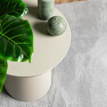 Tappeto a Pelo Corto HUARTE Morbido e Lavabile Grigio 120x120cm