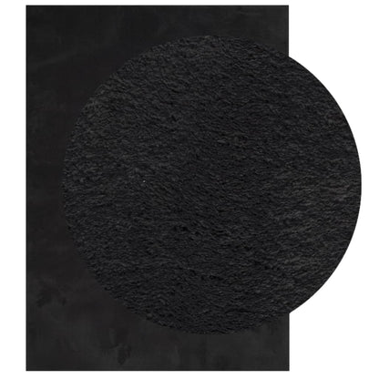 Tappeto a Pelo Corto HUARTE Morbido e Lavabile Nero 120x170cm - homemem39