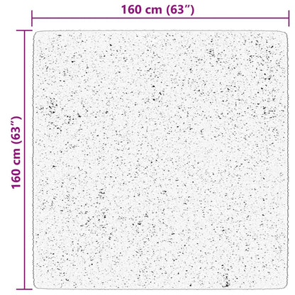 Tappeto a Pelo Corto HUARTE Morbido e Lavabile Nero 160x160cm
