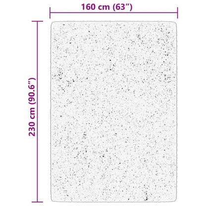 Tappeto a Pelo Corto HUARTE Morbido e Lavabile Nero 160x230cm - homemem39