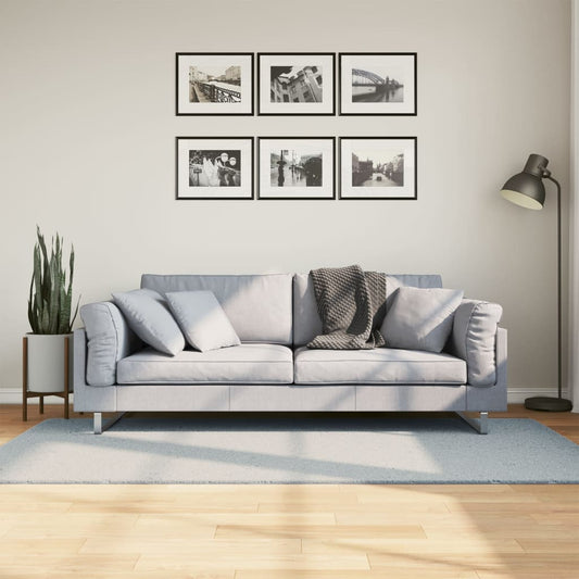 Tappeto a Pelo Corto HUARTE Morbido e Lavabile Blu 100x200 cm - homemem39