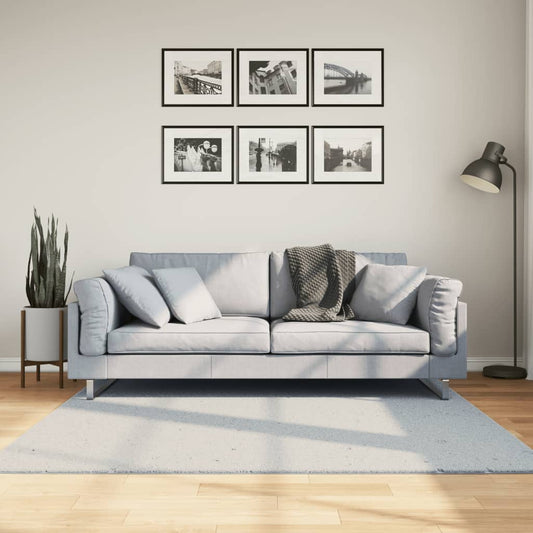 Tappeto a Pelo Corto HUARTE Morbido e Lavabile Blu 160x160 cm - homemem39