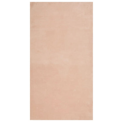 Tappeto a Pelo Corto HUARTE Morbido e Lavabile Rosato 80x150 cm - homemem39