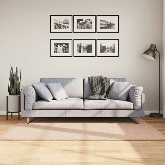 Tappeto a Pelo Corto HUARTE Morbido e Lavabile Rosato 120x170cm - homemem39