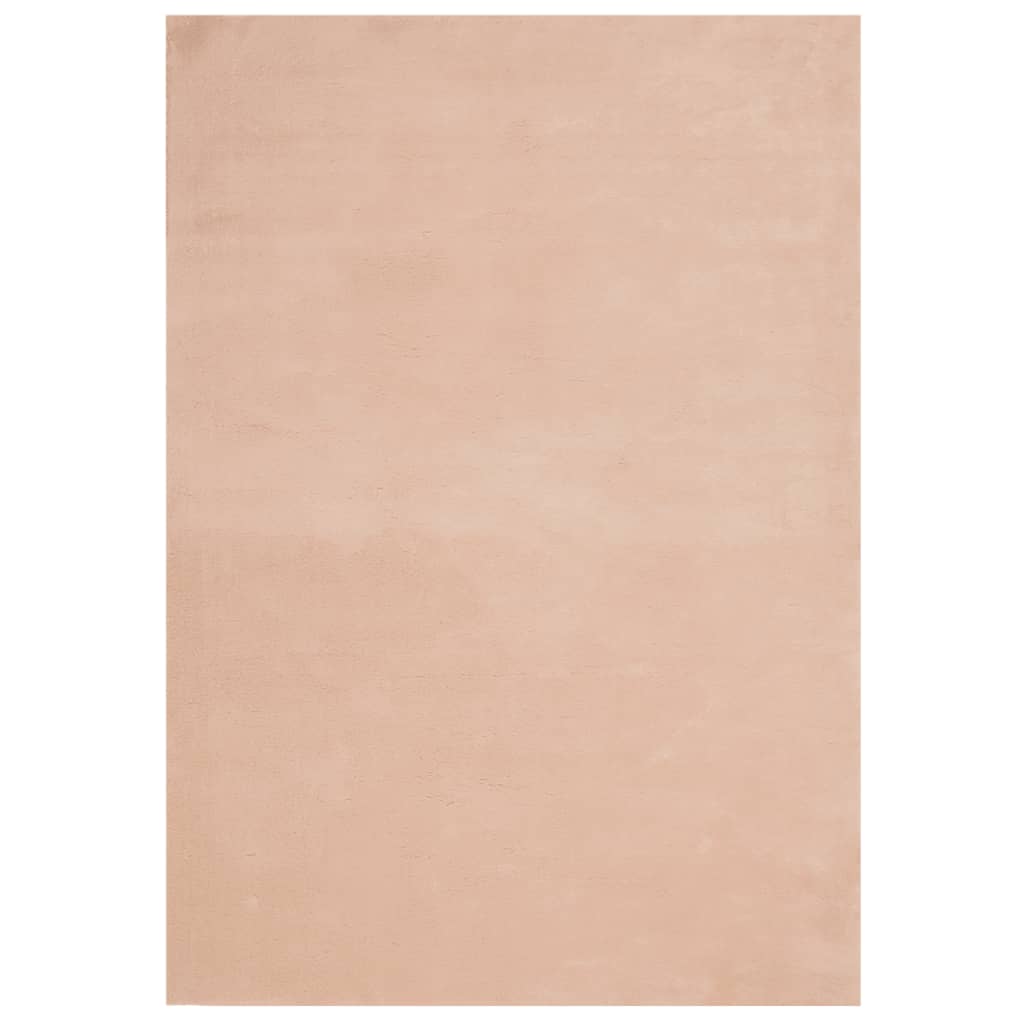 Tappeto a Pelo Corto HUARTE Morbido e Lavabile Rosato 160x230cm - homemem39