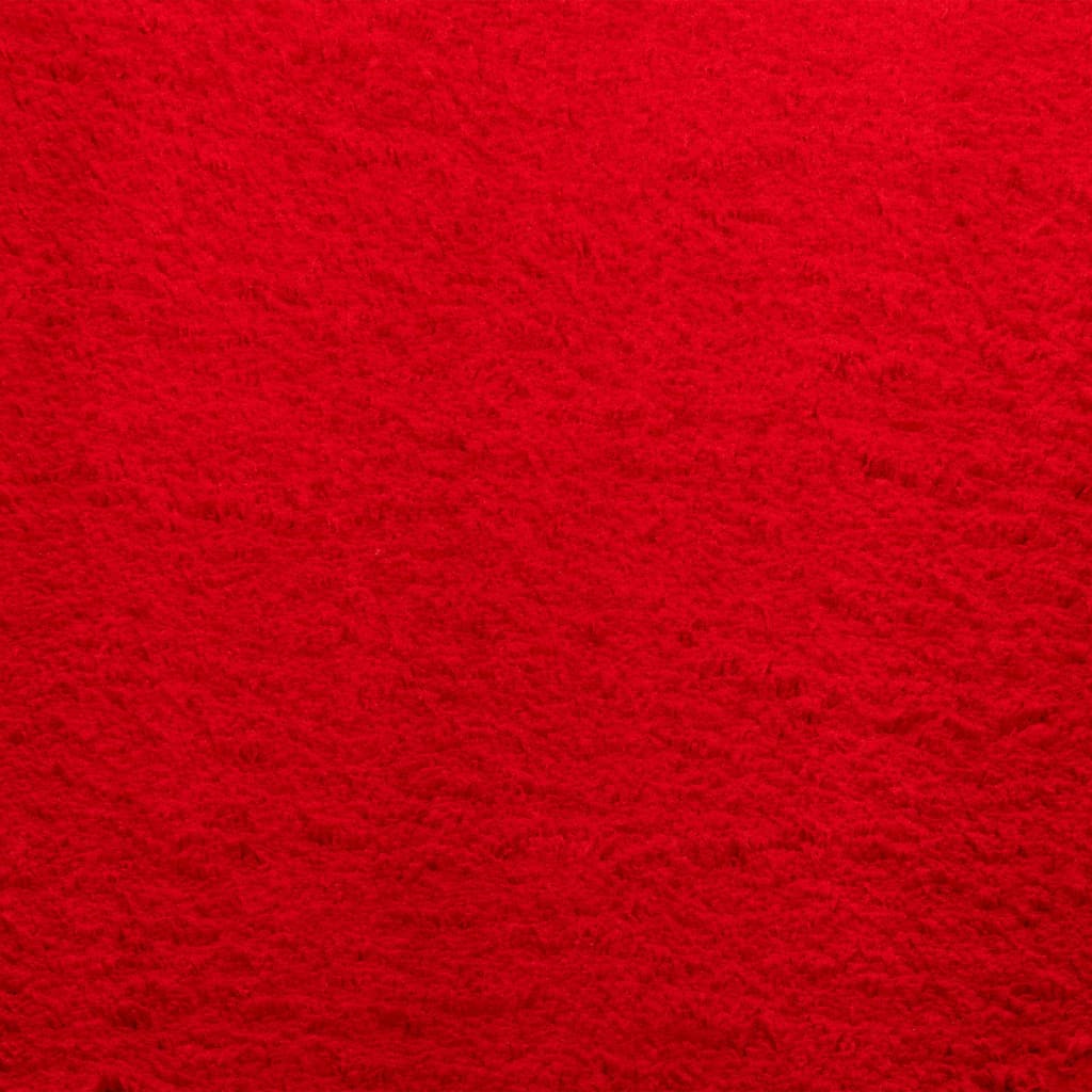 Tappeto a Pelo Corto HUARTE Morbido e Lavabile Rosso 120x170cm - homemem39
