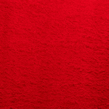 Tappeto a Pelo Corto HUARTE Morbido e Lavabile Rosso 160x230cm - homemem39