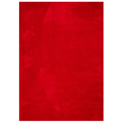 Tappeto a Pelo Corto HUARTE Morbido e Lavabile Rosso 200x280cm