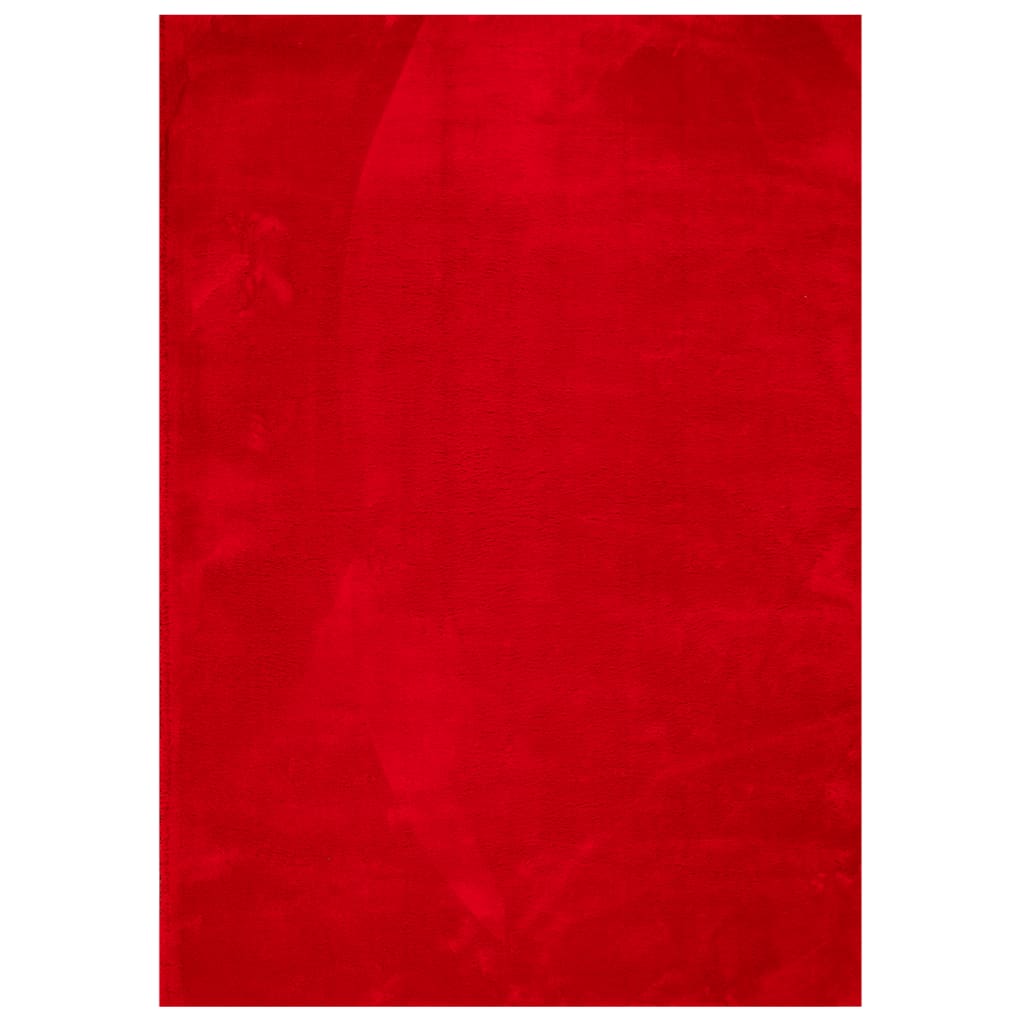 Tappeto a Pelo Corto HUARTE Morbido e Lavabile Rosso 240x340cm - homemem39