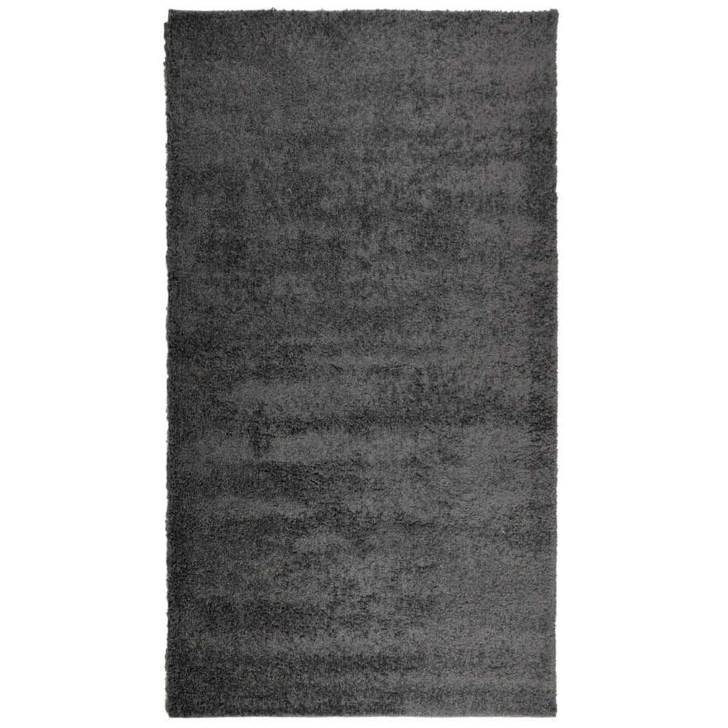 Tappeto Shaggy a Pelo Lungo Moderno Antracite 60x110 cm - homemem39