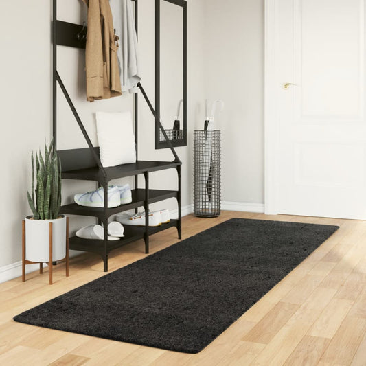 Tappeto Shaggy PAMPLONA a Pelo Lungo Moderno Antracite 80x250cm - homemem39
