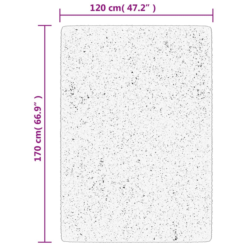 Tappeto Shaggy PAMPLONA Pelo Lungo Moderno Antracite 120x170cm | homemem39
