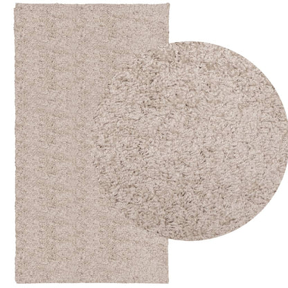 Tappeto Shaggy PAMPLONA a Pelo Lungo Moderno Beige 60x110 cm - homemem39