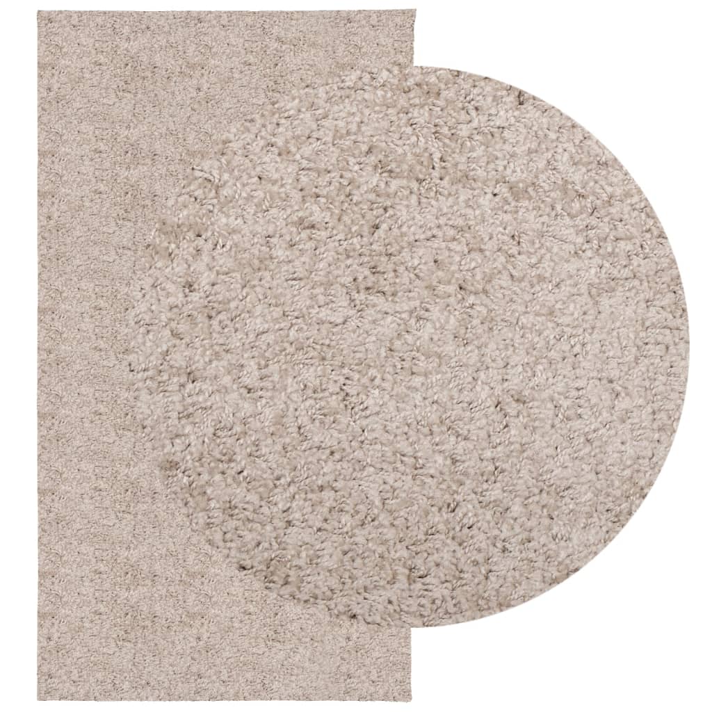 Tappeto Shaggy PAMPLONA a Pelo Lungo Moderno Beige 80x250 cm - homemem39