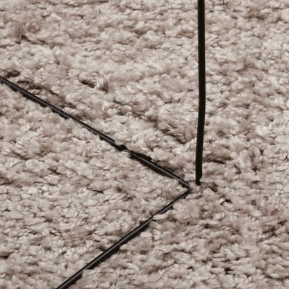 Tappeto Shaggy PAMPLONA a Pelo Lungo Moderno Beige 100x200 cm - homemem39